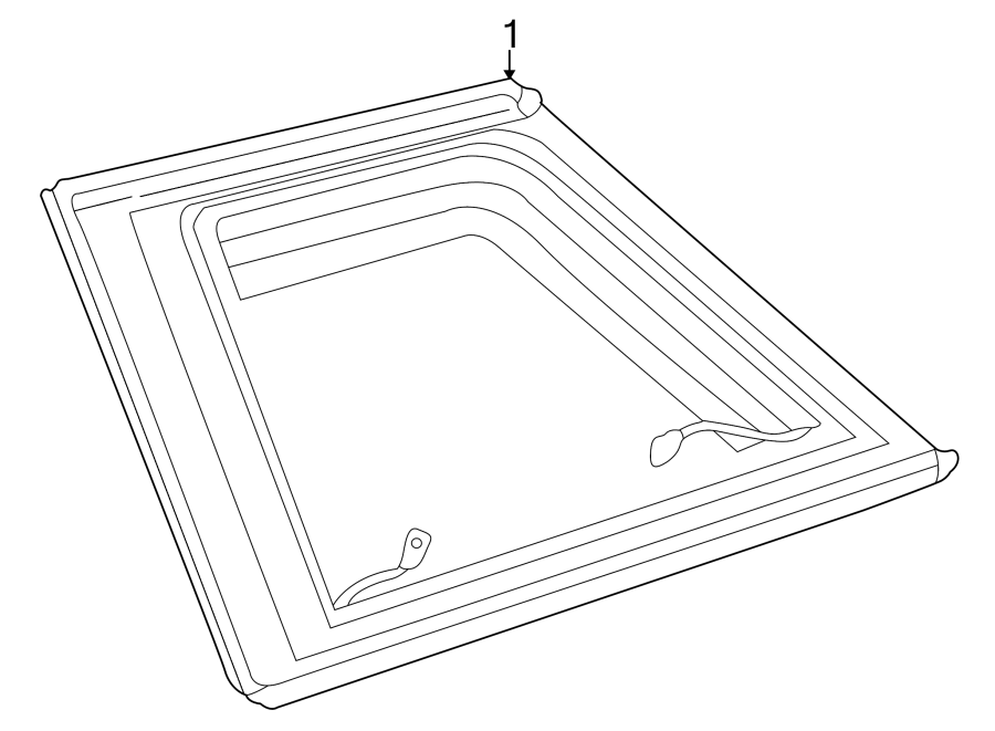 Full size assembly image of QUARTER PANEL. GLASS. (1/1)