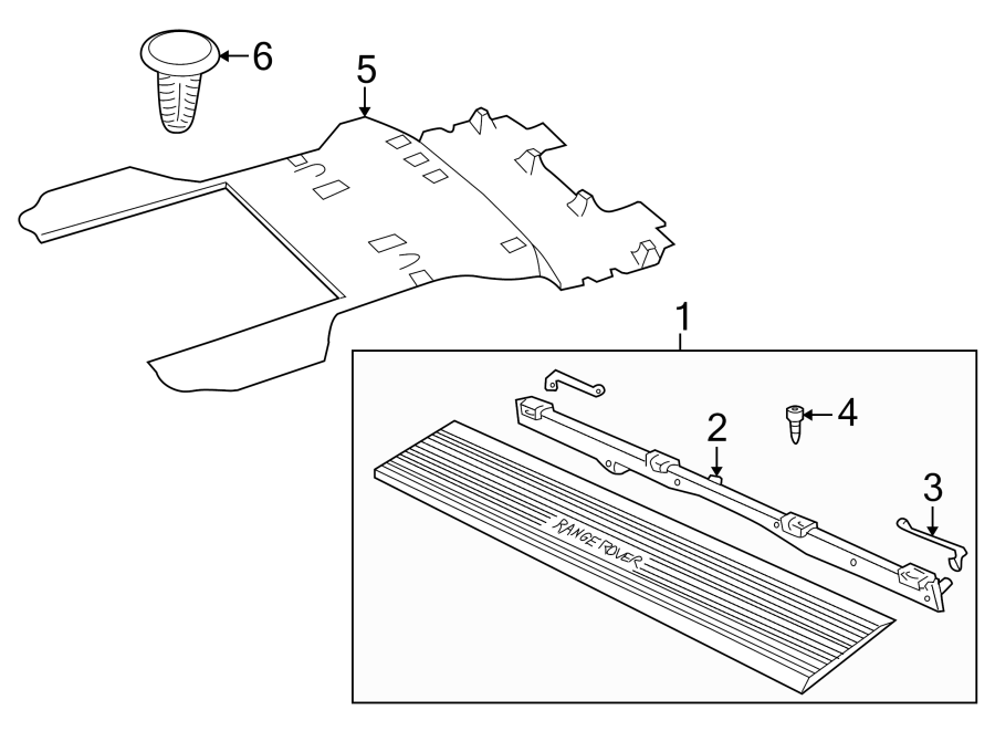 Diagram REAR BODY & FLOOR. INTERIOR TRIM. for your 2014 Land Rover Range Rover  Autobiography Sport Utility 