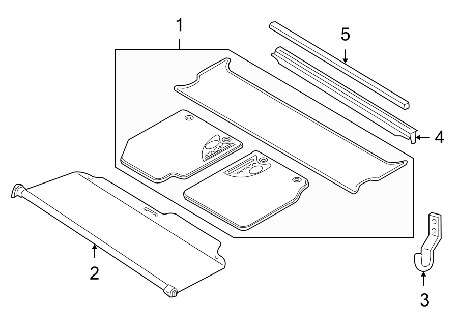 Diagram REAR BODY & FLOOR. INTERIOR TRIM. for your 2023 Land Rover Defender 90 5.0L V8 A/T V8 Carpathian Edition Sport Utility 