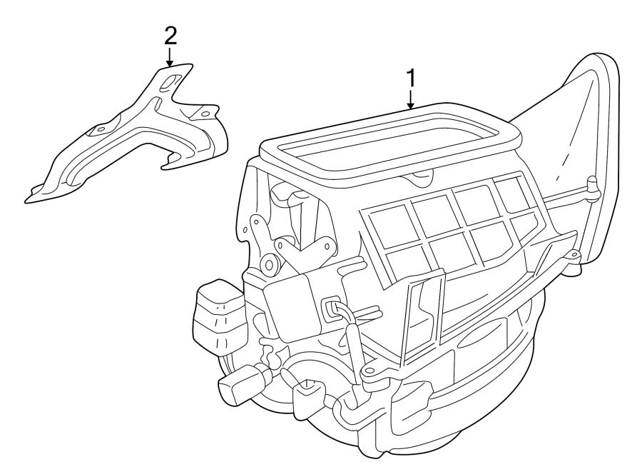 Diagram AIR CONDITIONER & HEATER. BLOWER. for your 2022 Land Rover Defender 90   