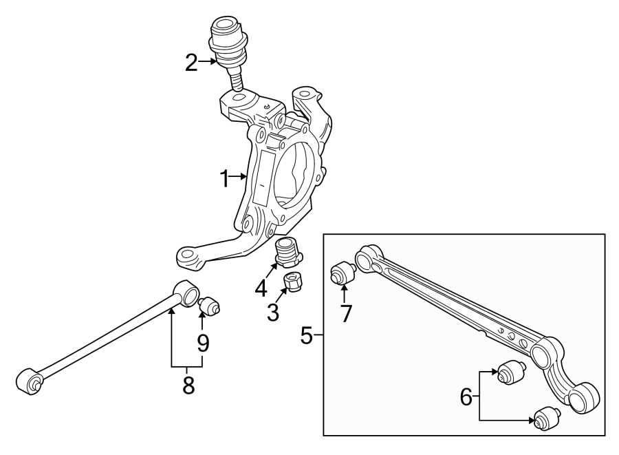 Diagram FRONT SUSPENSION. SUSPENSION COMPONENTS. for your 2001 Land Rover Discovery   