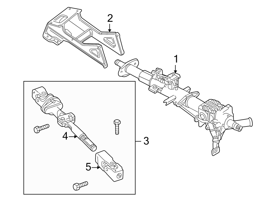 Diagram STEERING COLUMN COMPONENTS. for your 1999 Land Rover Discovery   