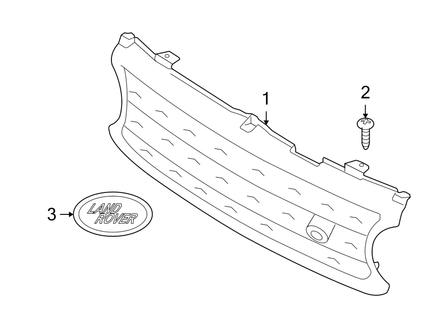 Diagram GRILLE & COMPONENTS. for your Land Rover