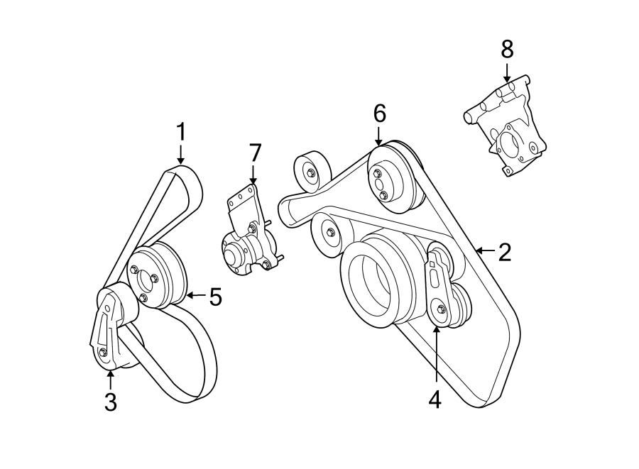 Diagram Belts & pulleys. for your 2015 Land Rover Discovery Sport   