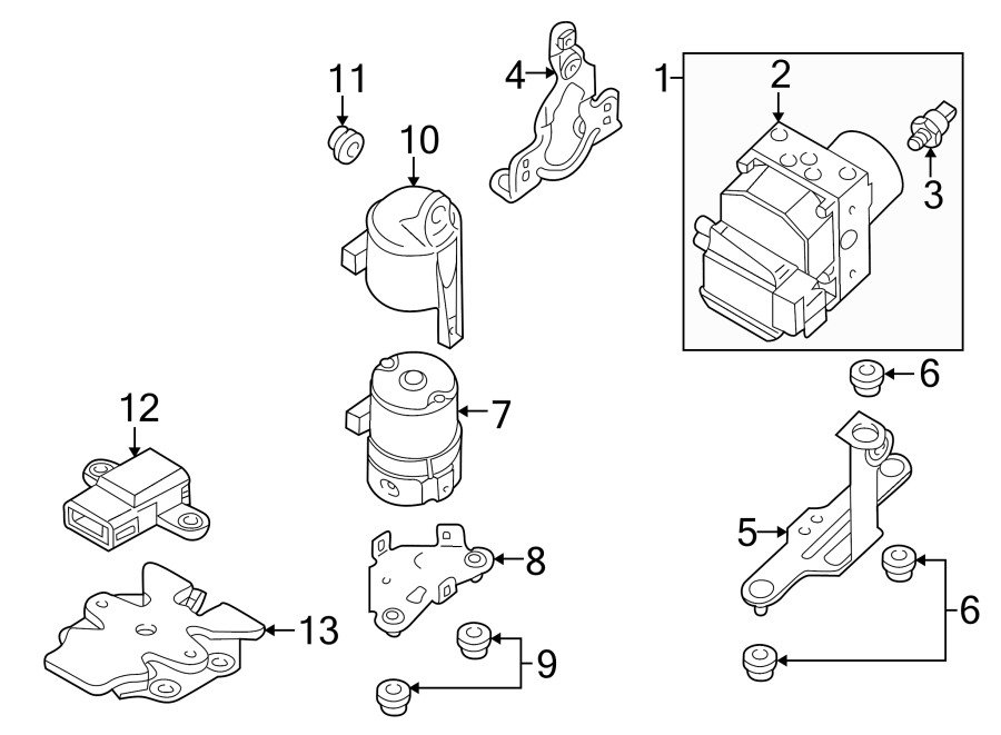 Diagram Abs components. for your 2020 Land Rover Discovery   