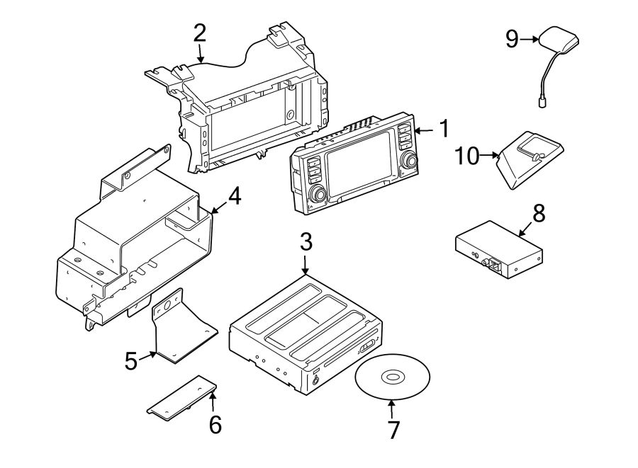 Diagram NAVIGATION SYSTEM COMPONENTS. for your 2023 Land Rover Range Rover Evoque  R-Dynamic SE Sport Utility 