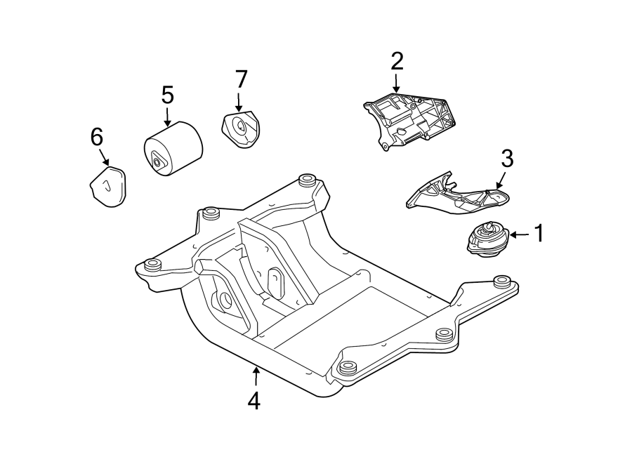 Diagram ENGINE & TRANS MOUNTING. for your 2021 Land Rover Range Rover Sport   