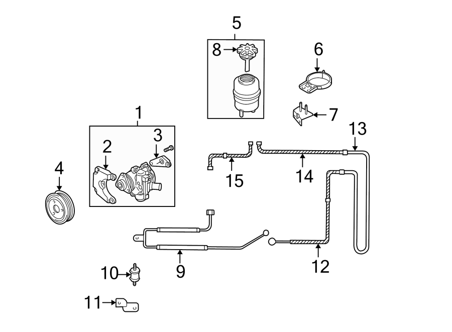 Diagram STEERING GEAR & LINKAGE. PUMP & HOSES. for your 2016 Land Rover Range Rover  SV Autobiography Sport Utility 