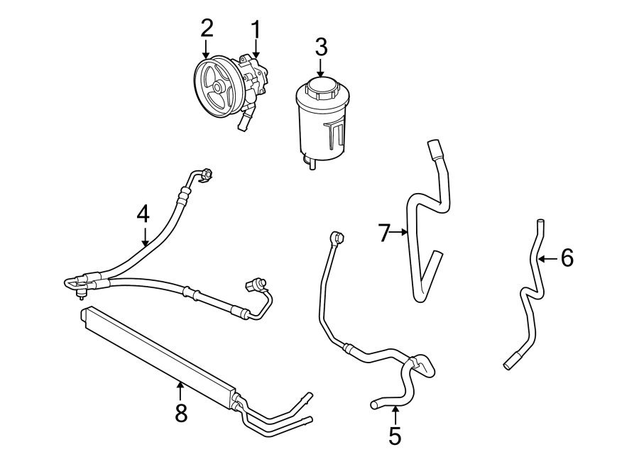 Diagram STEERING GEAR & LINKAGE. PUMP & HOSES. for your 2016 Land Rover Range Rover  SV Autobiography Sport Utility 