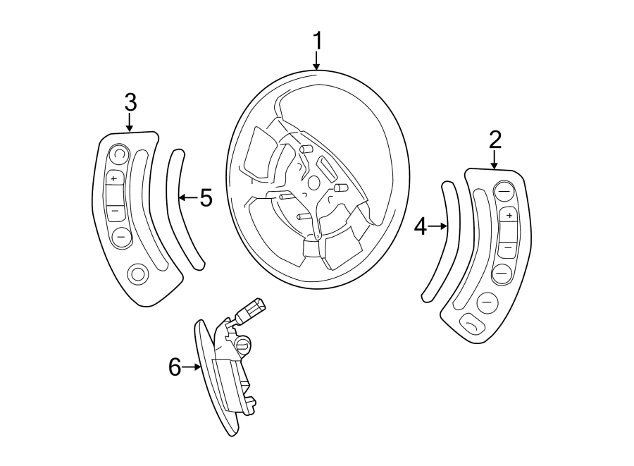 Diagram STEERING WHEEL & TRIM. for your 2010 Land Rover LR2   