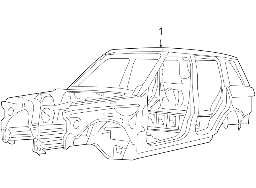 Full size assembly image of BODY SHELL. (1/1)