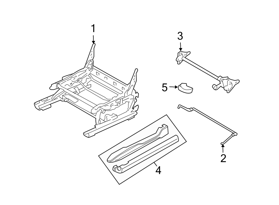 Full size assembly image of SEATS & TRACKS. TRACKS & COMPONENTS. (1/1)