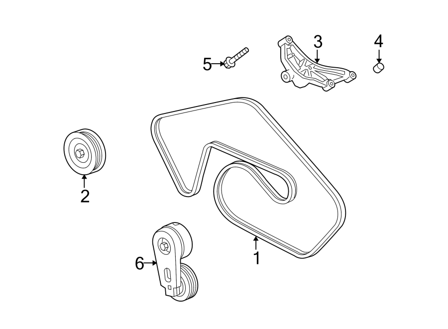 Diagram BELTS & PULLEYS. for your 2020 Land Rover Range Rover  SV Autobiography Dynamic Sport Utility 