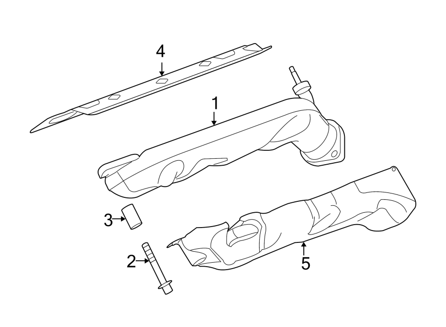 Diagram EXHAUST SYSTEM. MANIFOLD. for your 2016 Land Rover LR4   