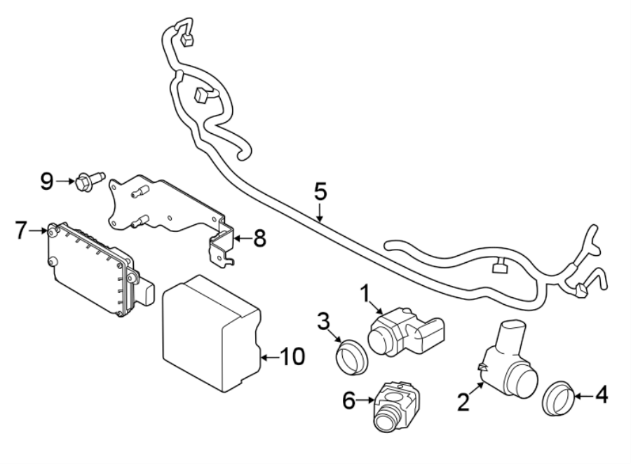 Diagram FRONT BUMPER. ELECTRICAL COMPONENTS. for your Land Rover