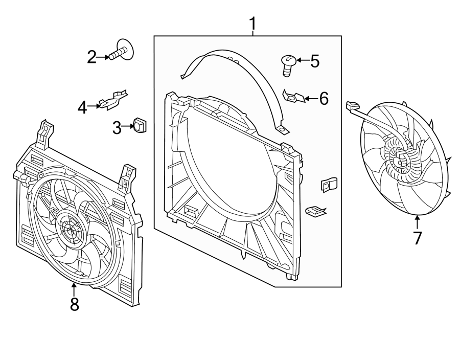 Diagram COOLING FAN. for your 2013 Land Rover