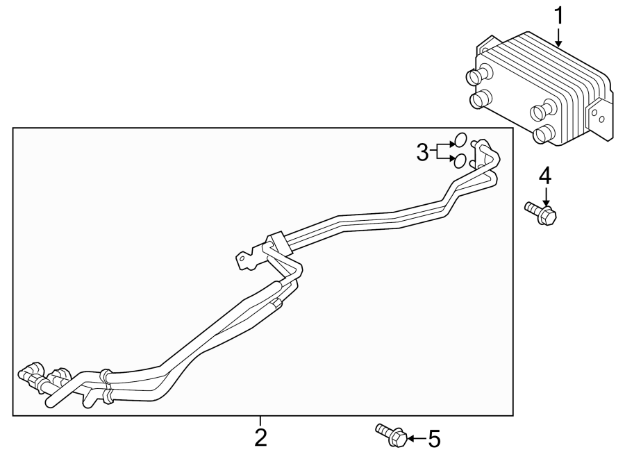 Diagram TRANS OIL COOLER. for your 2017 Land Rover Range Rover  Supercharged Sport Utility 