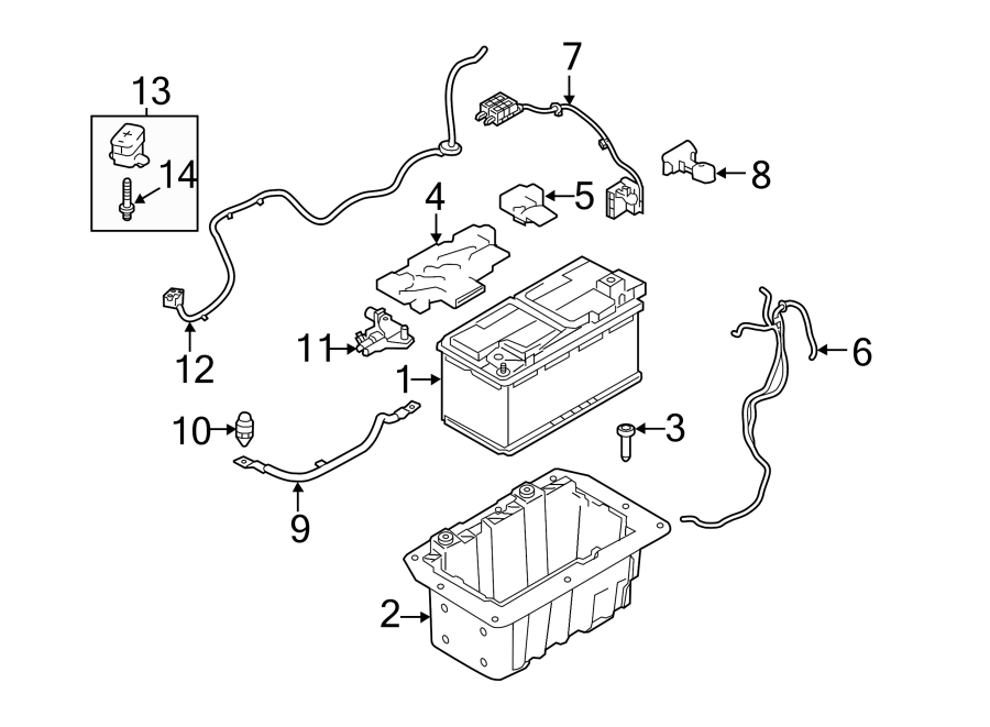 Diagram BATTERY. for your 1996 Land Rover