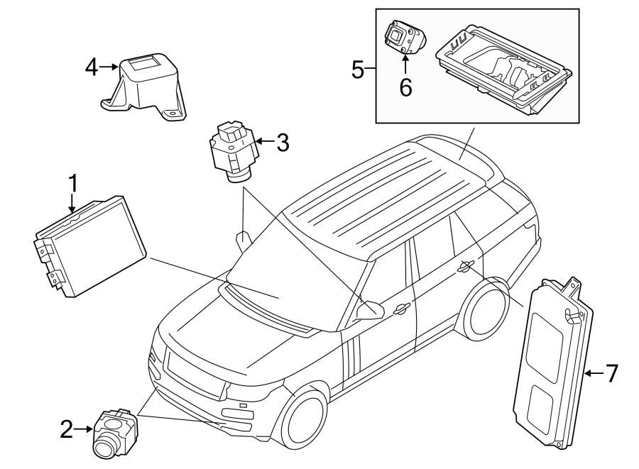 Diagram ELECTRICAL COMPONENTS. for your 2004 Land Rover Range Rover   