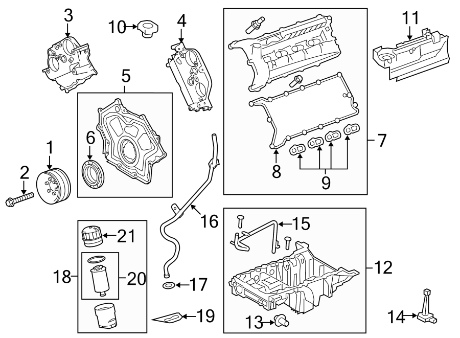 Diagram ENGINE PARTS. for your 2019 Land Rover Range Rover  Autobiography Sport Utility 