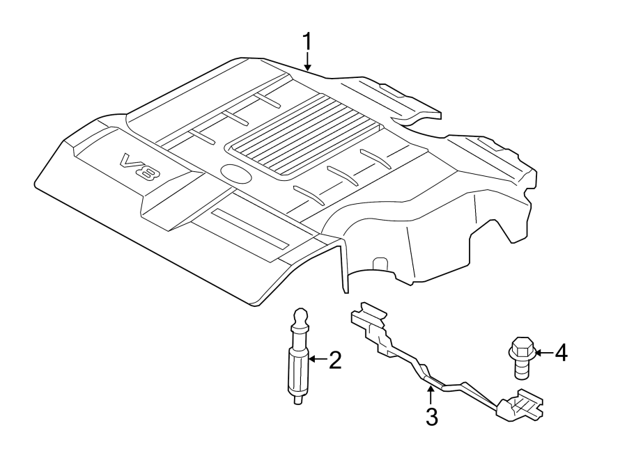 Diagram ENGINE APPEARANCE COVER. for your 2015 Land Rover Range Rover   