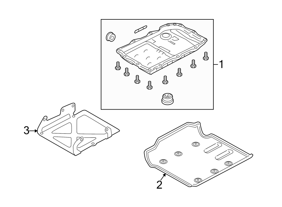 Diagram TRANSMISSION COMPONENTS. for your 2023 Land Rover Range Rover Sport   