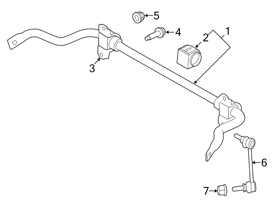 Diagram REAR SUSPENSION. STABILIZER BAR & COMPONENTS. for your 2023 Land Rover Defender 110 2.0L Ingenium A/T S Sport Utility 