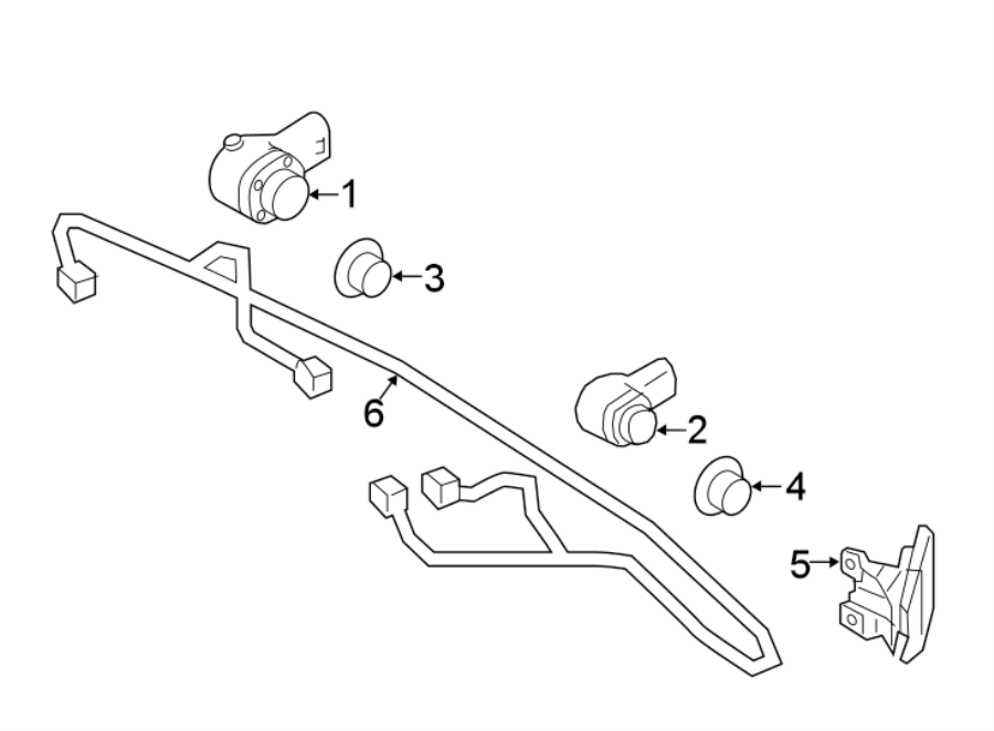 Diagram REAR BUMPER. ELECTRICAL COMPONENTS. for your 2017 Land Rover Range Rover Sport   