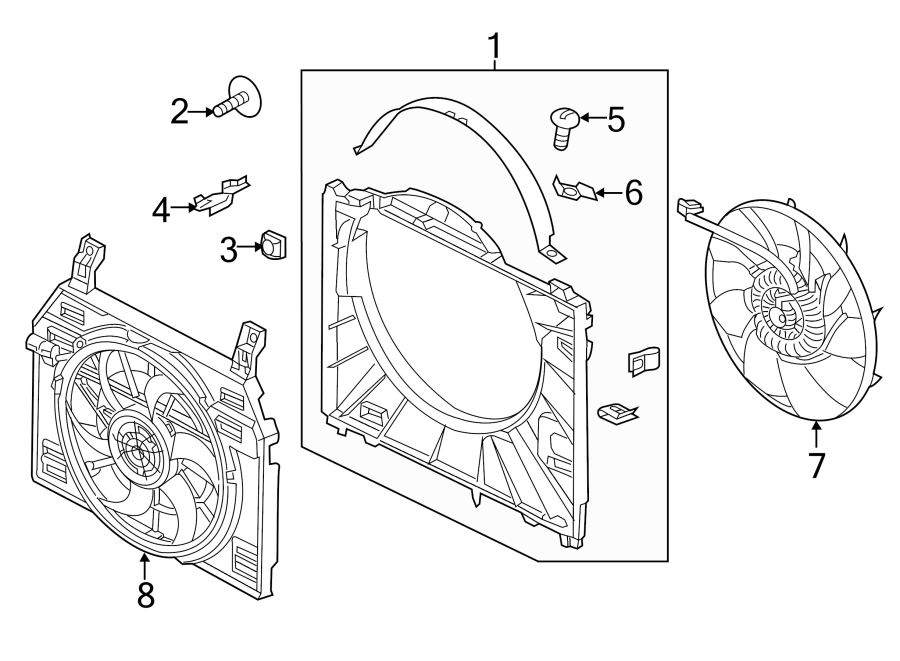 Diagram COOLING FAN. for your 2014 Land Rover Range Rover   