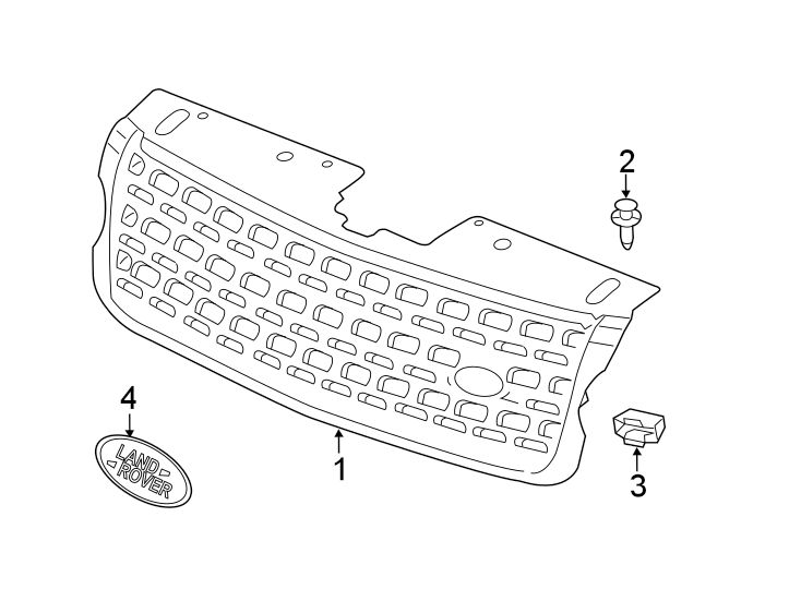 Diagram Grille & components. for your Land Rover