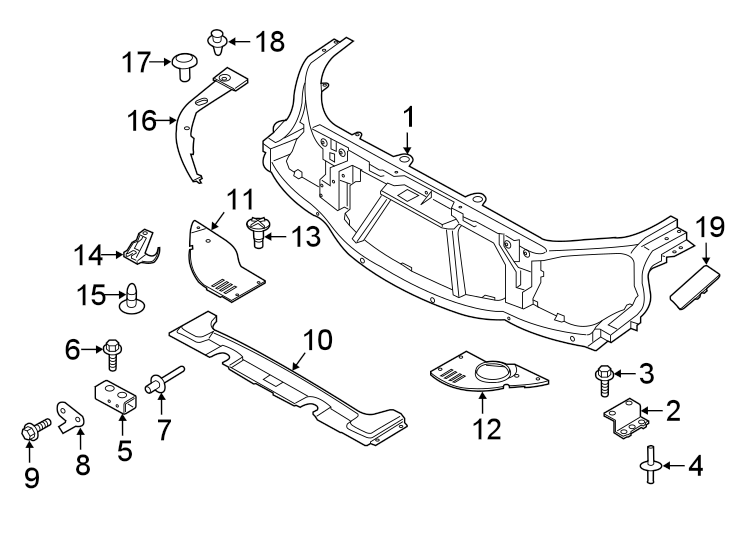 Diagram Radiator support. for your 2009 Land Rover Range Rover   