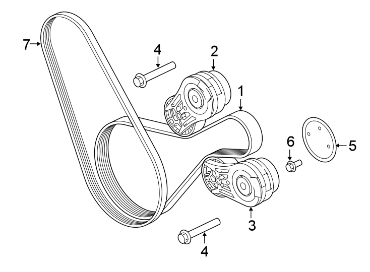 Diagram Belts & pulleys. for your 2018 Land Rover Range Rover Velar   