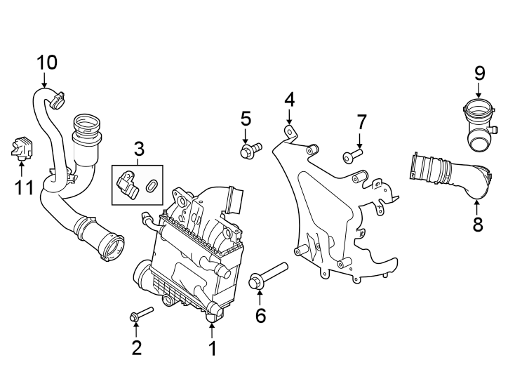 Diagram Intercooler. for your 2016 Land Rover Range Rover Sport   