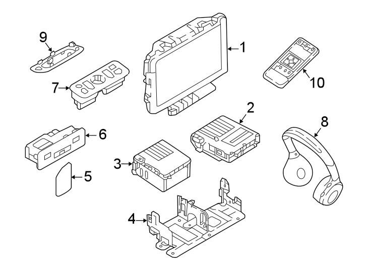 Diagram Entertainment system components. for your Land Rover