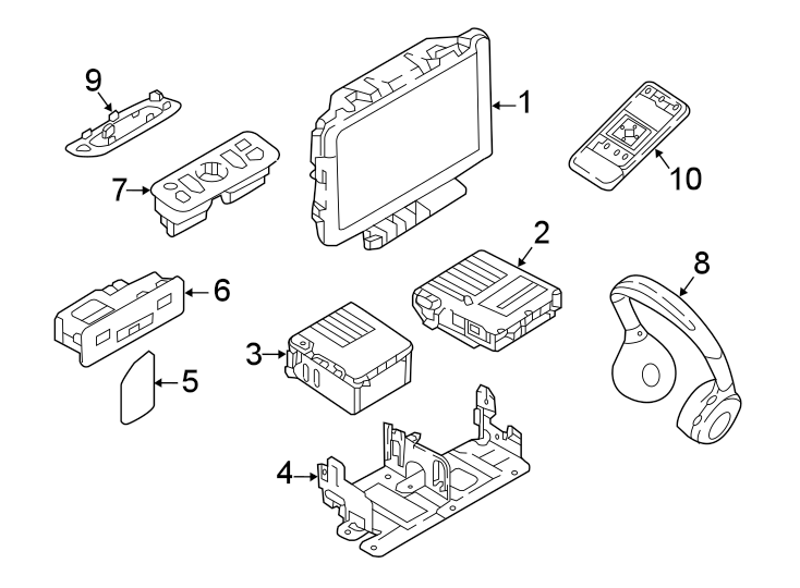 Diagram Entertainment system components. for your 2019 Land Rover Range Rover Sport  SE Sport Utility 