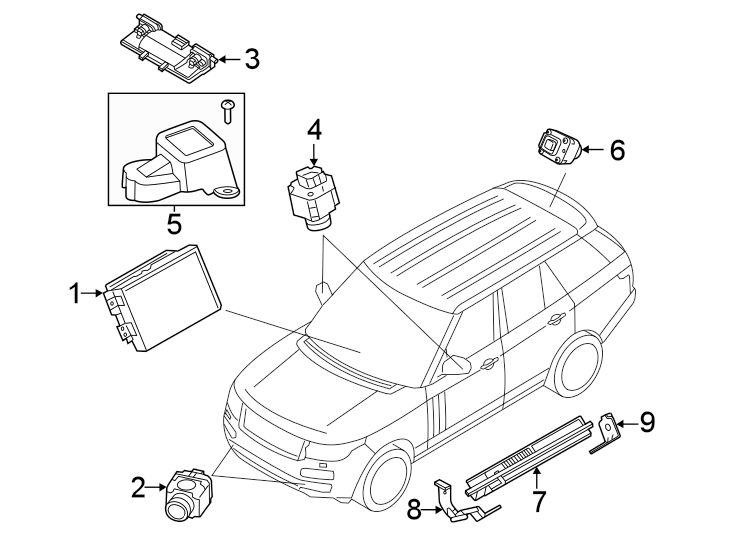 Diagram Cowl. Electrical components. for your Land Rover