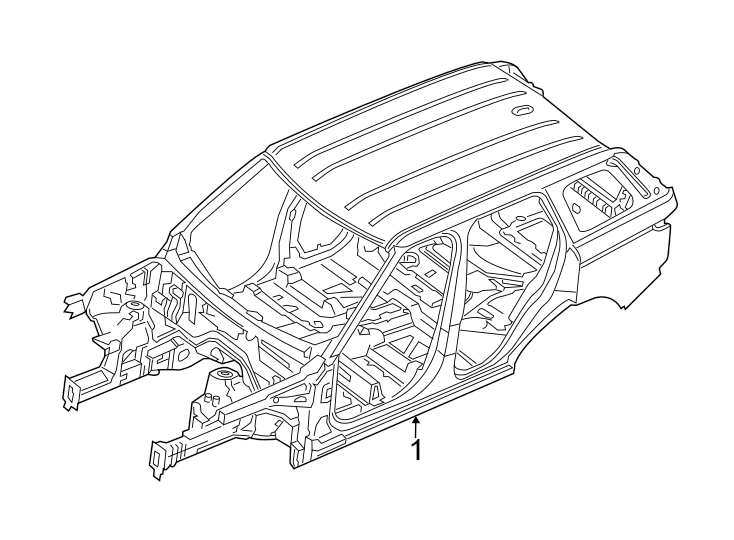 Diagram Body shell. for your 2020 Land Rover Range Rover Velar   