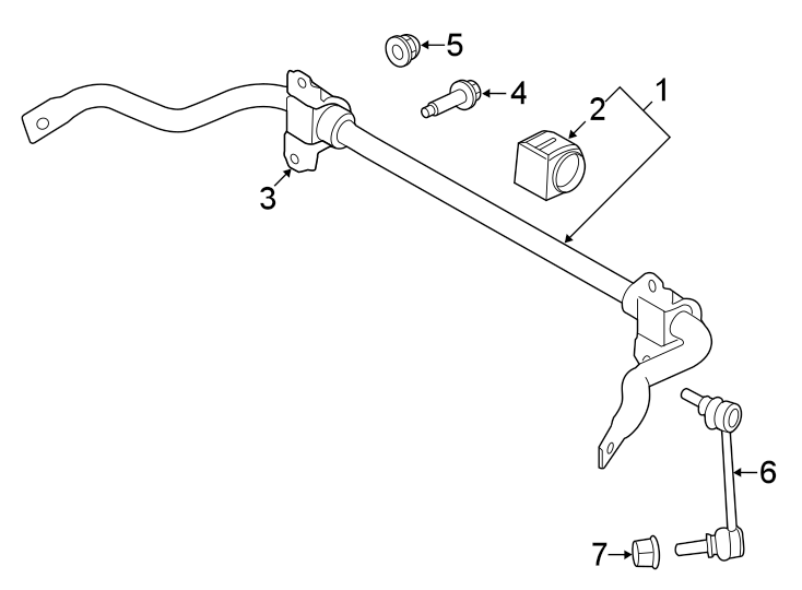 Diagram Rear suspension. Stabilizer bar & components. for your 2023 Land Rover Defender 110 2.0L Ingenium A/T S Sport Utility 