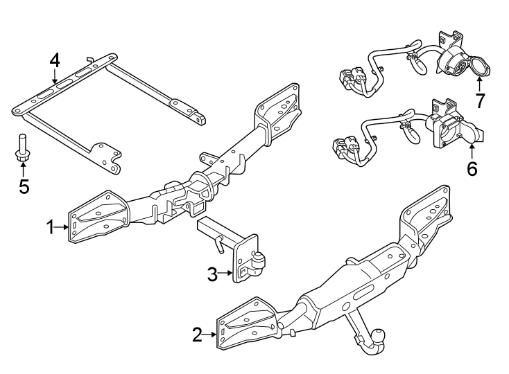 Diagram Rear bumper. Tow hook & hitch. for your 2010 Land Rover LR2   