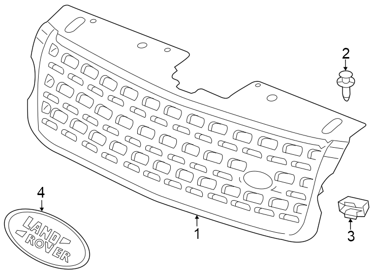 Diagram Grille & components. for your Land Rover