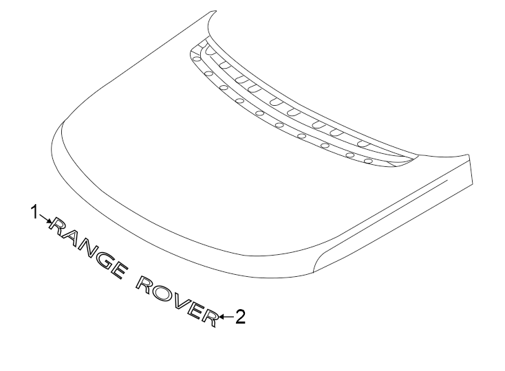 Diagram Hood. Exterior trim. for your 2013 Land Rover Range Rover Sport   