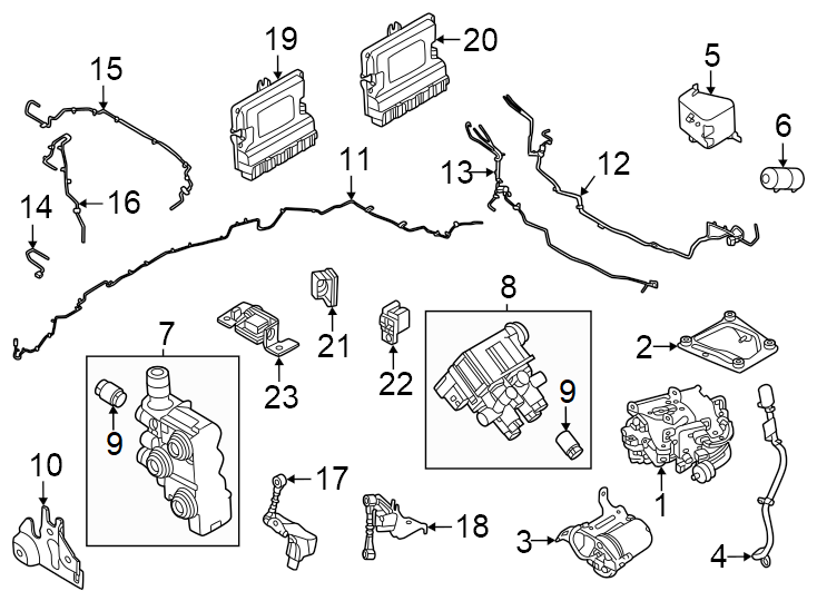 Diagram Ride control components. for your 2024 Land Rover Range Rover Velar   