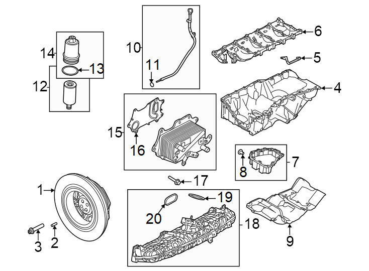 Diagram Engine parts. for your 2023 Land Rover Defender 90  S Sport Utility 