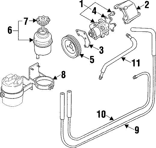 Diagram POWER STEERING PUMP & COOLER LINES. for your 2016 Land Rover Range Rover  SV Autobiography Sport Utility 