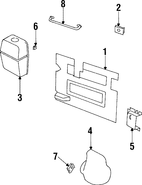 Diagram BACK DOOR. INTERIOR TRIM. for your 1995 Land Rover Discovery  Base Sport Utility 