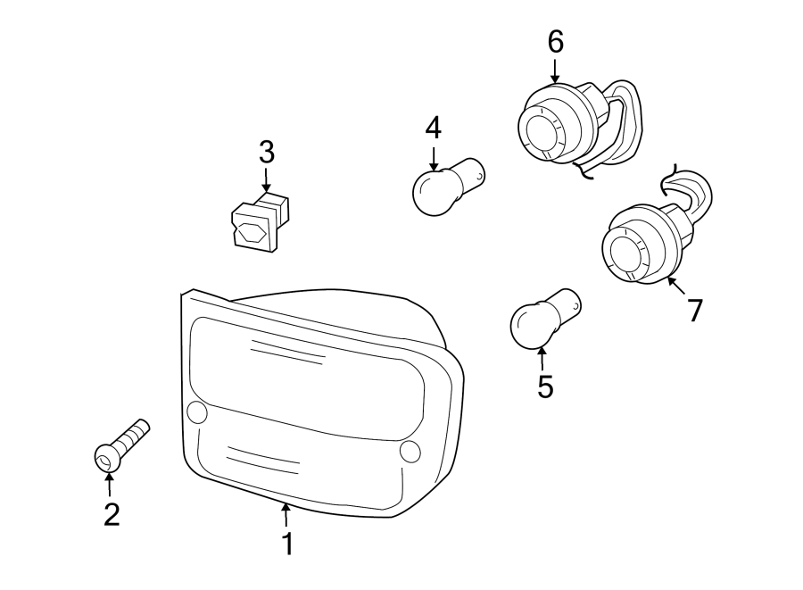 Diagram REAR LAMPS. for your Land Rover