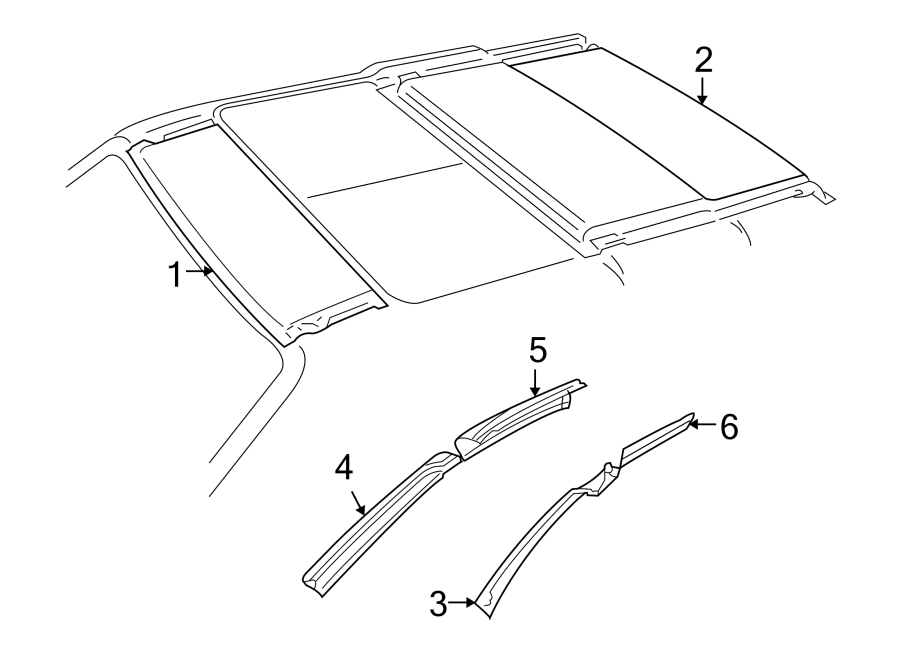 Full size assembly image of Roof & components. (1/1)