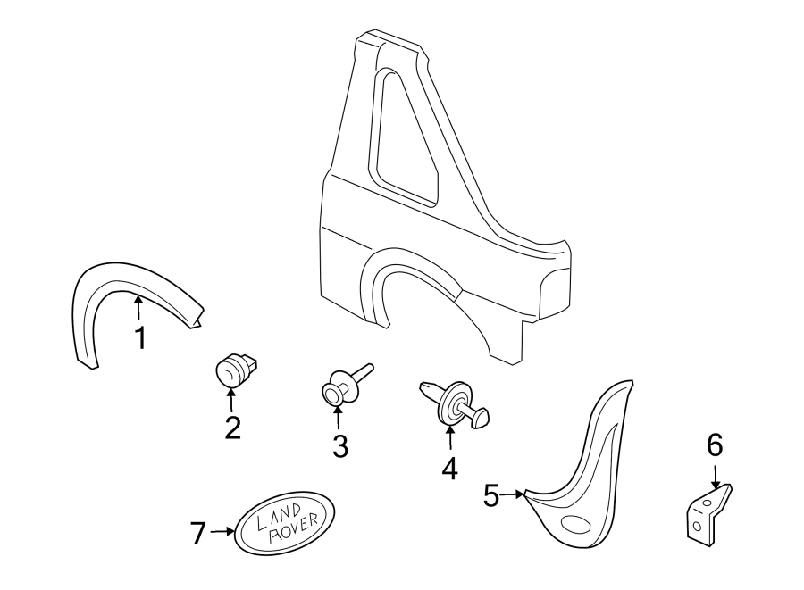 Diagram QUARTER PANEL. EXTERIOR TRIM. for your 2014 Land Rover Range Rover Sport  Autobiography Sport Utility 