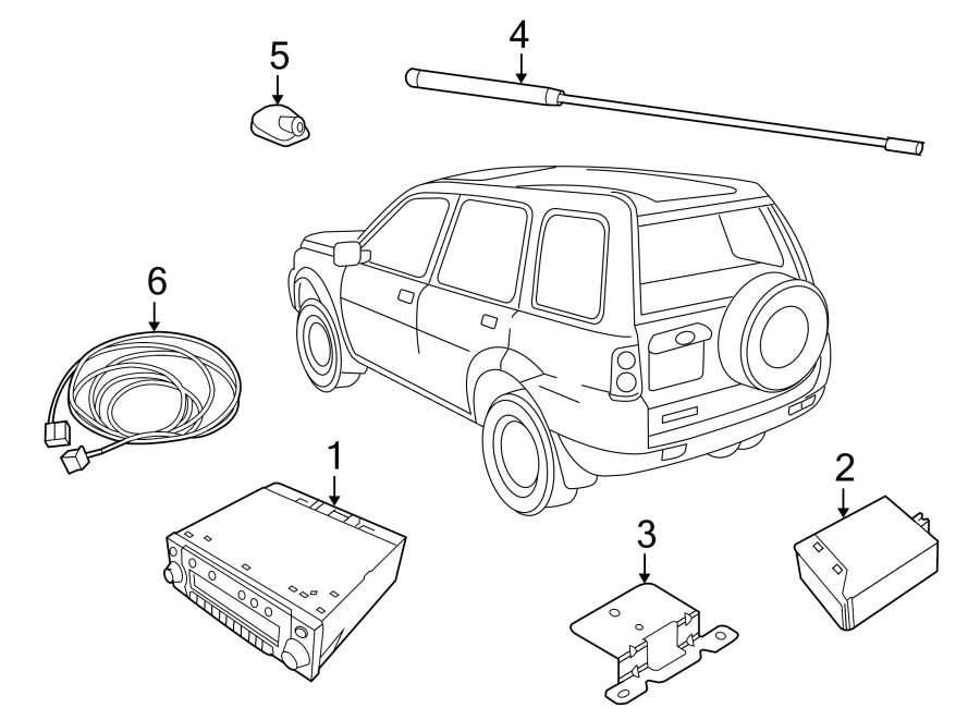 Diagram NAVIGATION SYSTEM COMPONENTS. for your 2023 Land Rover Range Rover Evoque  R-Dynamic SE Sport Utility 