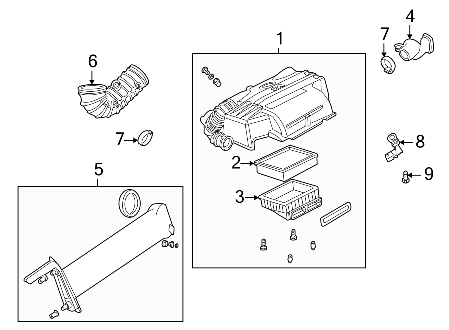 Diagram AIR INTAKE. for your 2024 Land Rover Range Rover Velar   